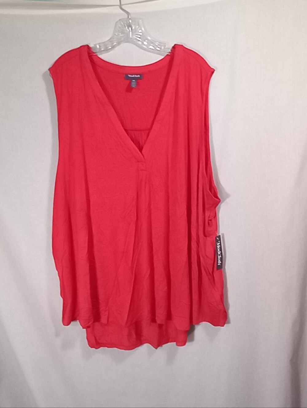 Modcloth Red V-neck Tank Top Size 4X NWT